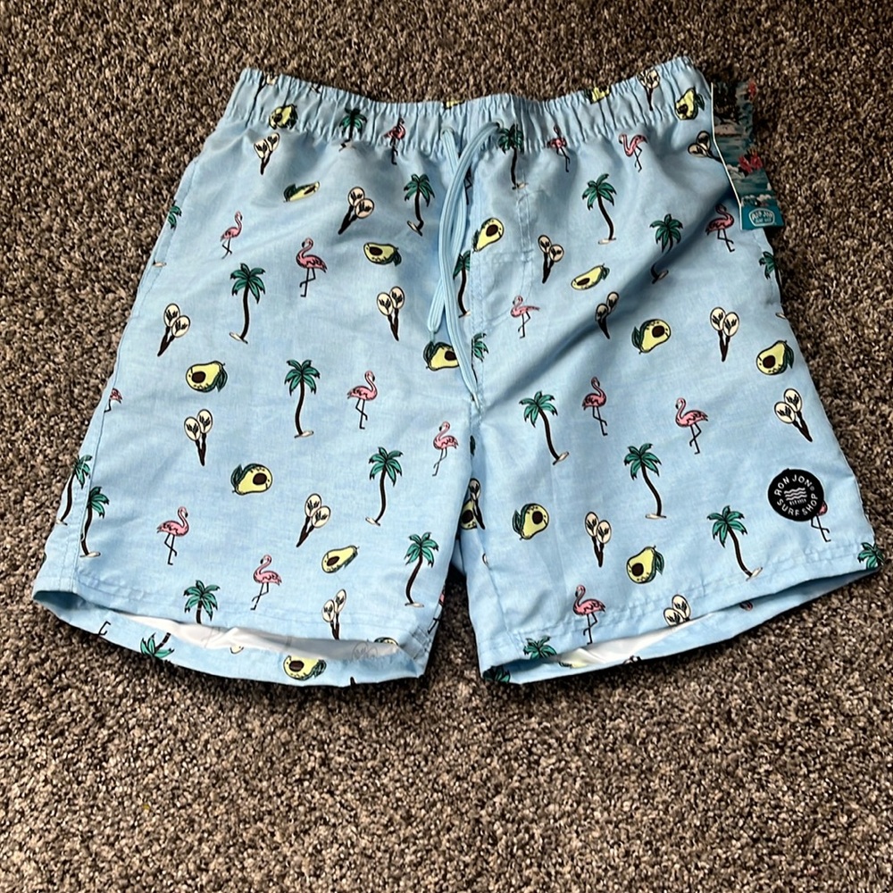 Ron Jon Surf Shop Flamingo Swim Trunks M